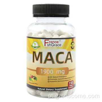 Suplemento de maca orgânico Men resistência cápsulas de raiz da maca